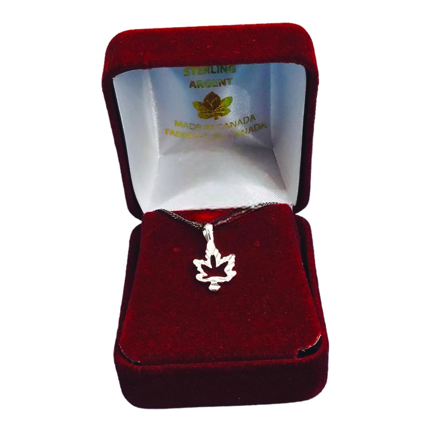 3d Cut Necklace Maple Leaf W/ Chain - Canada Souvenir Jewelry Gift