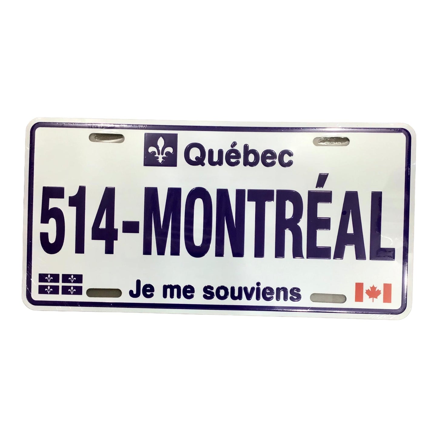 514-Montréal Customized Quebec Car Plate Size