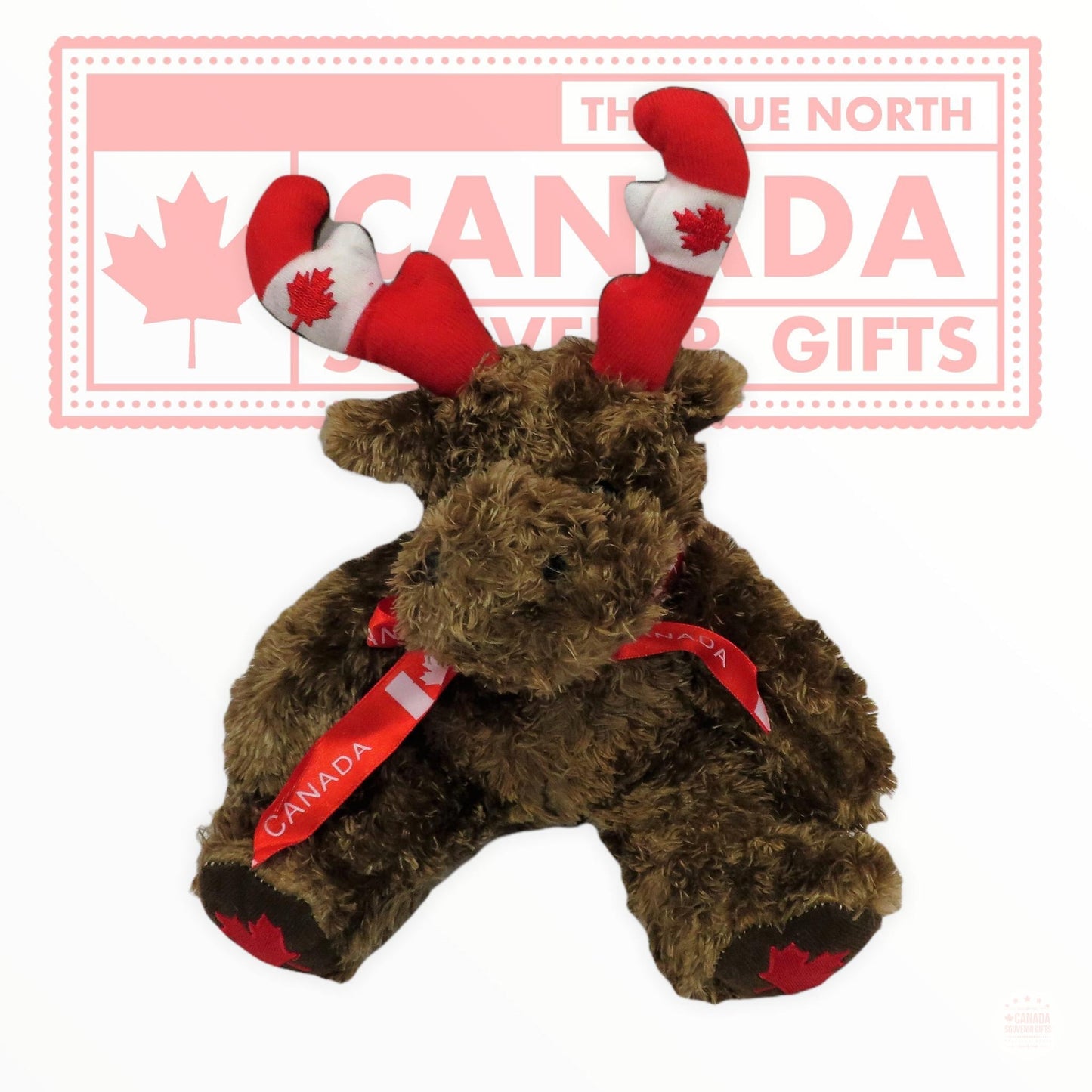 Canada Country Flag Plush Moose Toy