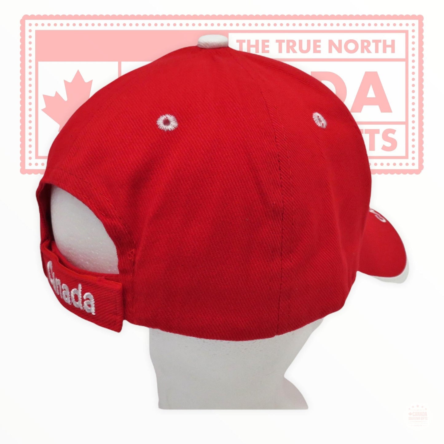 Casquette de baseball rouge du Canada - Chapeau de feuille d’érable brodé blanc - Cadeau canadien