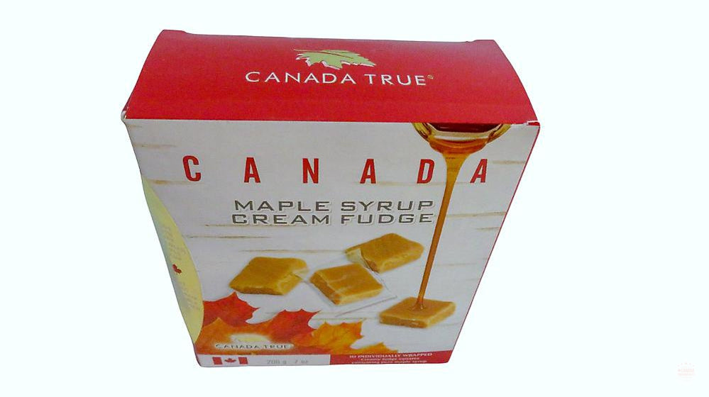 Canada True Maple Cream Fudge ( 1 Box of 200g - 10 Individually Wrapped Creamy Fudged Squares ) Made of Canada's Pure Maple Syrup