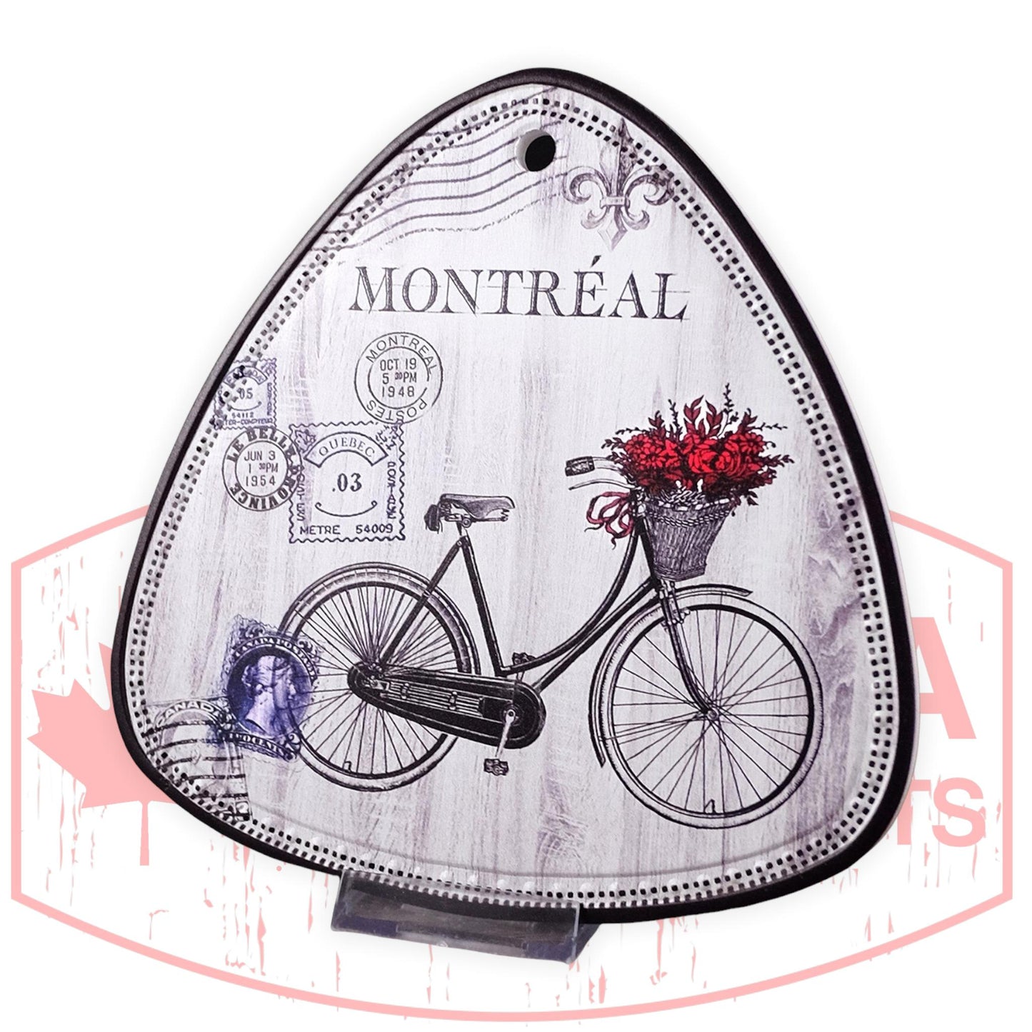 Ceramic Hot Plate kitchen Trivet Holder Montreal Themed Triangle Decor Design