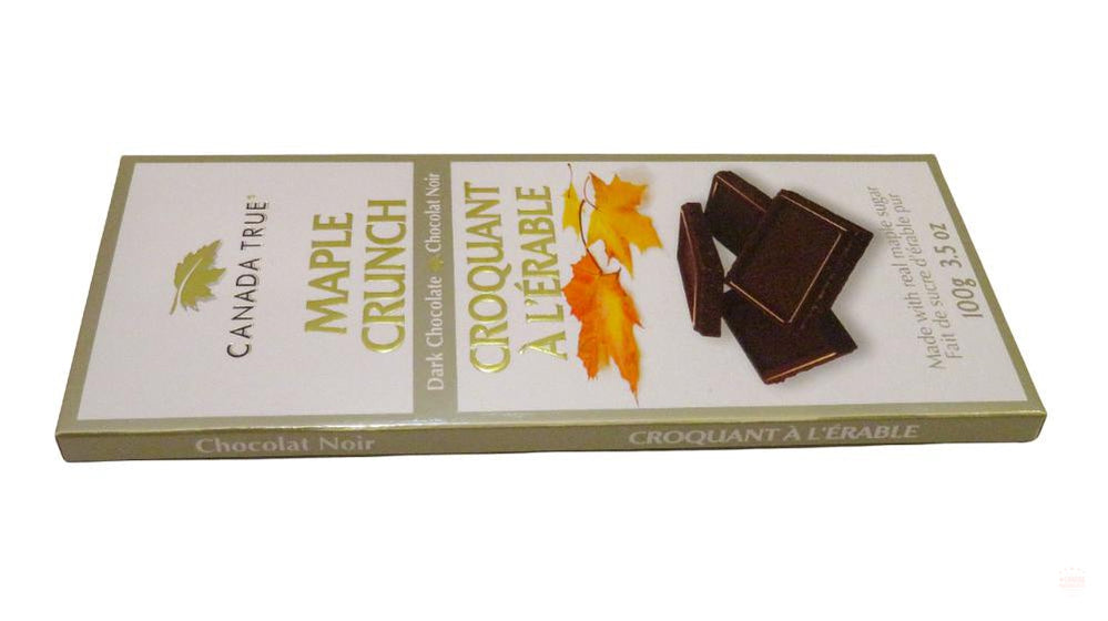 Maple Crunch Dark Chocolate 1 Pack of 100 g by Canada True Canadian Maple Crunch Dark Chocolate