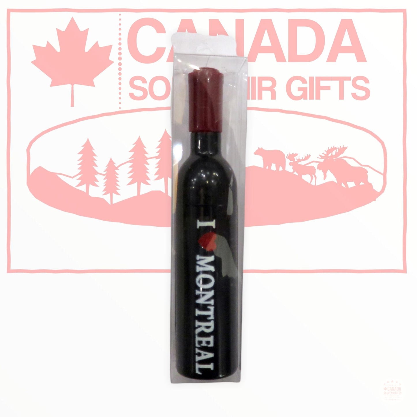Montreal Magnetic Wine Bottle Corkscrew - I Love Montreal Themed Wine Opener Fridge Magnet