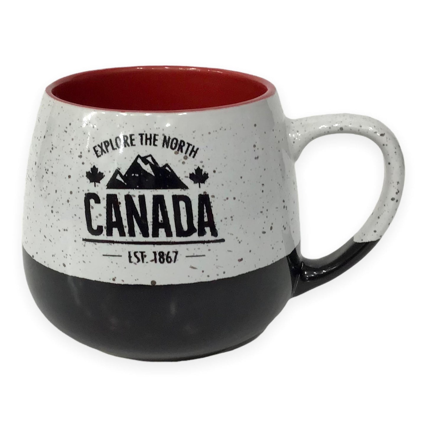 Mug Explore The North Canada Est. 1867 Cup 14oz Red White and Black