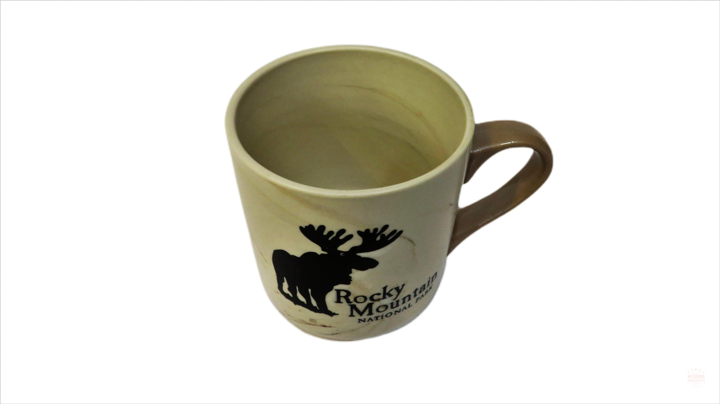 Rocky Mountain Moose Ceramic Marble Mug | Moose Mug Gifts for Moose Lover Coffee Cup | Hot Chocolate, Tea Cup for Home, Office, Traveling