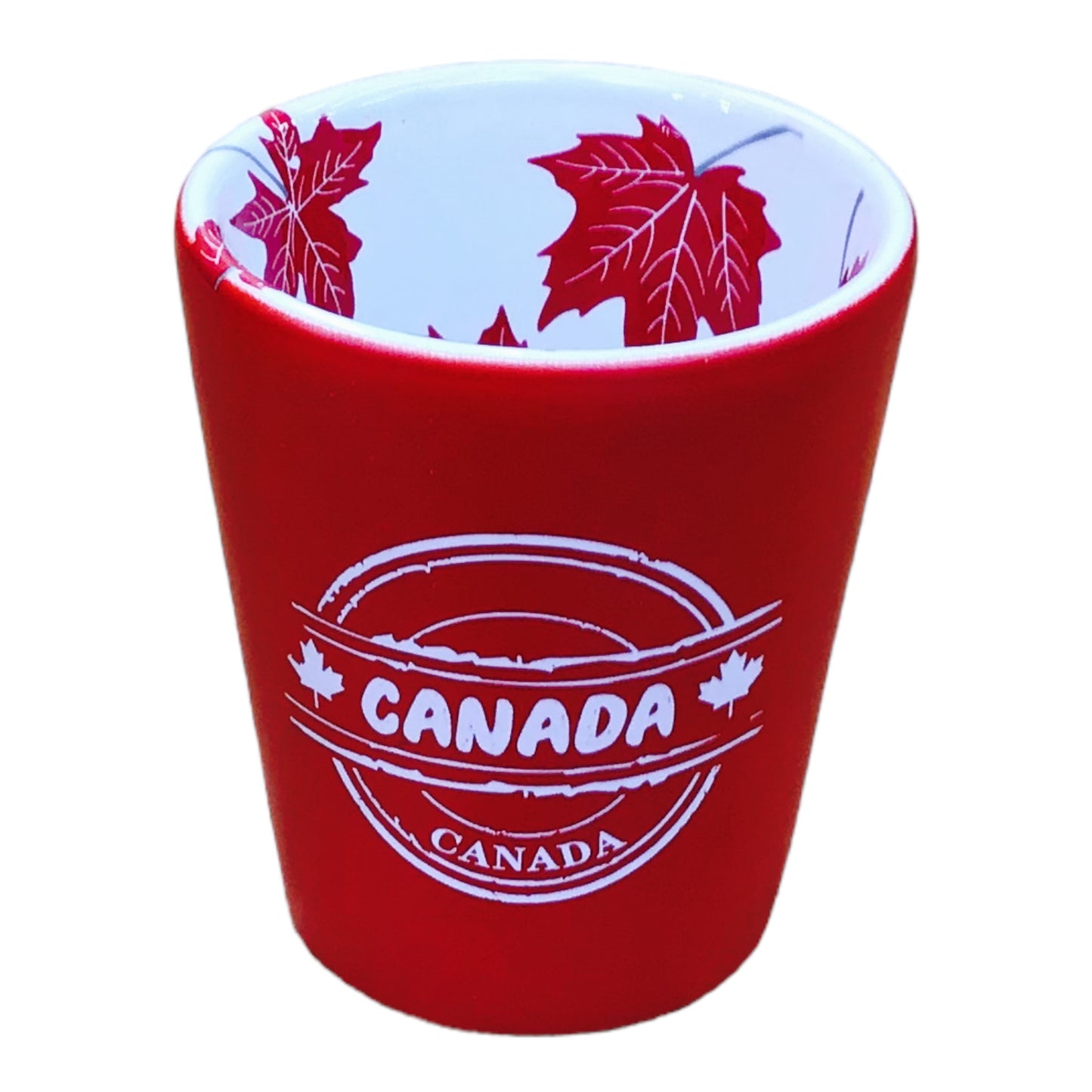 Shot Glass Canada Red Leaf Whiskey Shooter Glass 1.5 oz