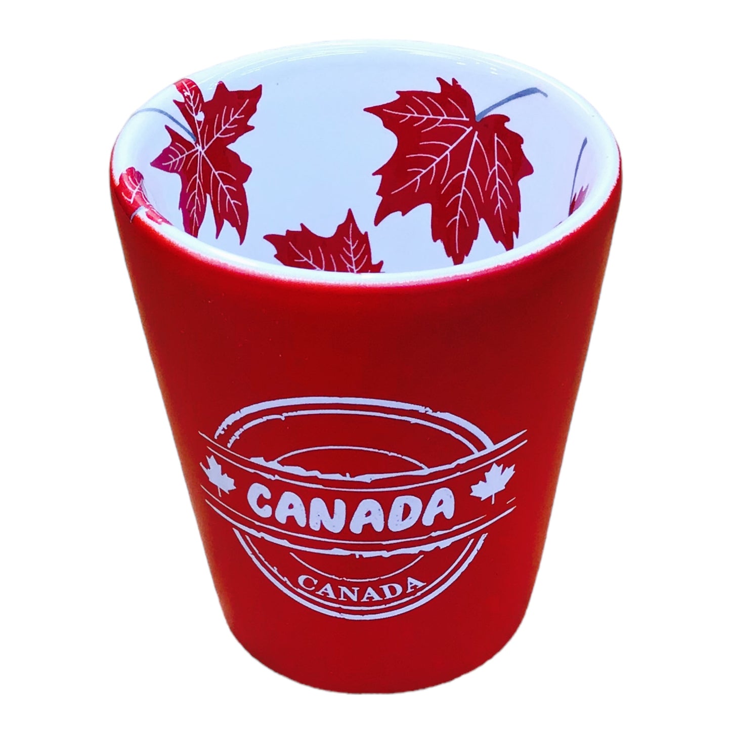 Shot Glass Canada Red Leaf Whiskey Shooter Glass 1.5 oz