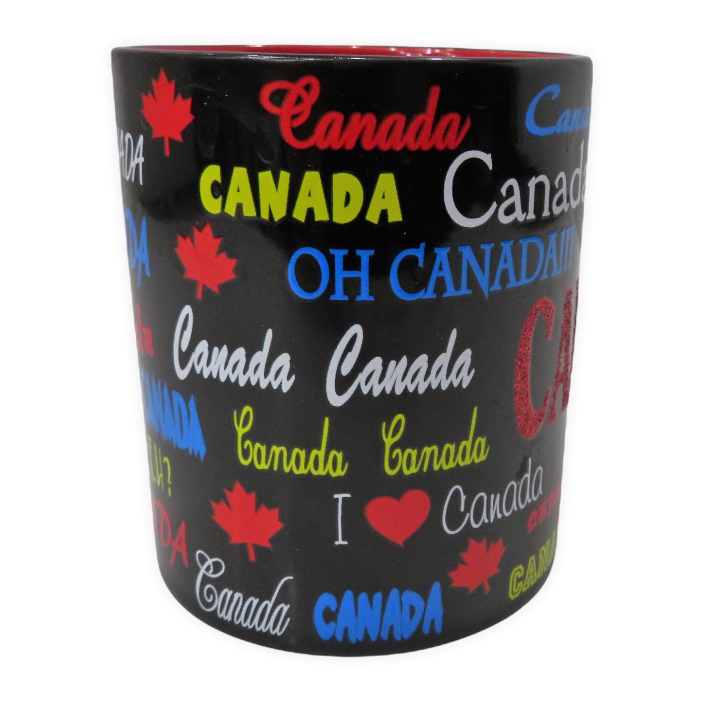 13 Oz Ceramic Montreal and Canada Mugs with Glitter Themed Design Coffee Mug | Glitter Ceramic Cup Printed on All Sides | Canadian Cups for Hot and Cold Drinks and Tea Lovers (Canada)