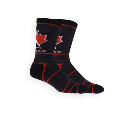 2 Pairs Of Adult Socks - Hockey Canada Socks Red And White And Black And Red