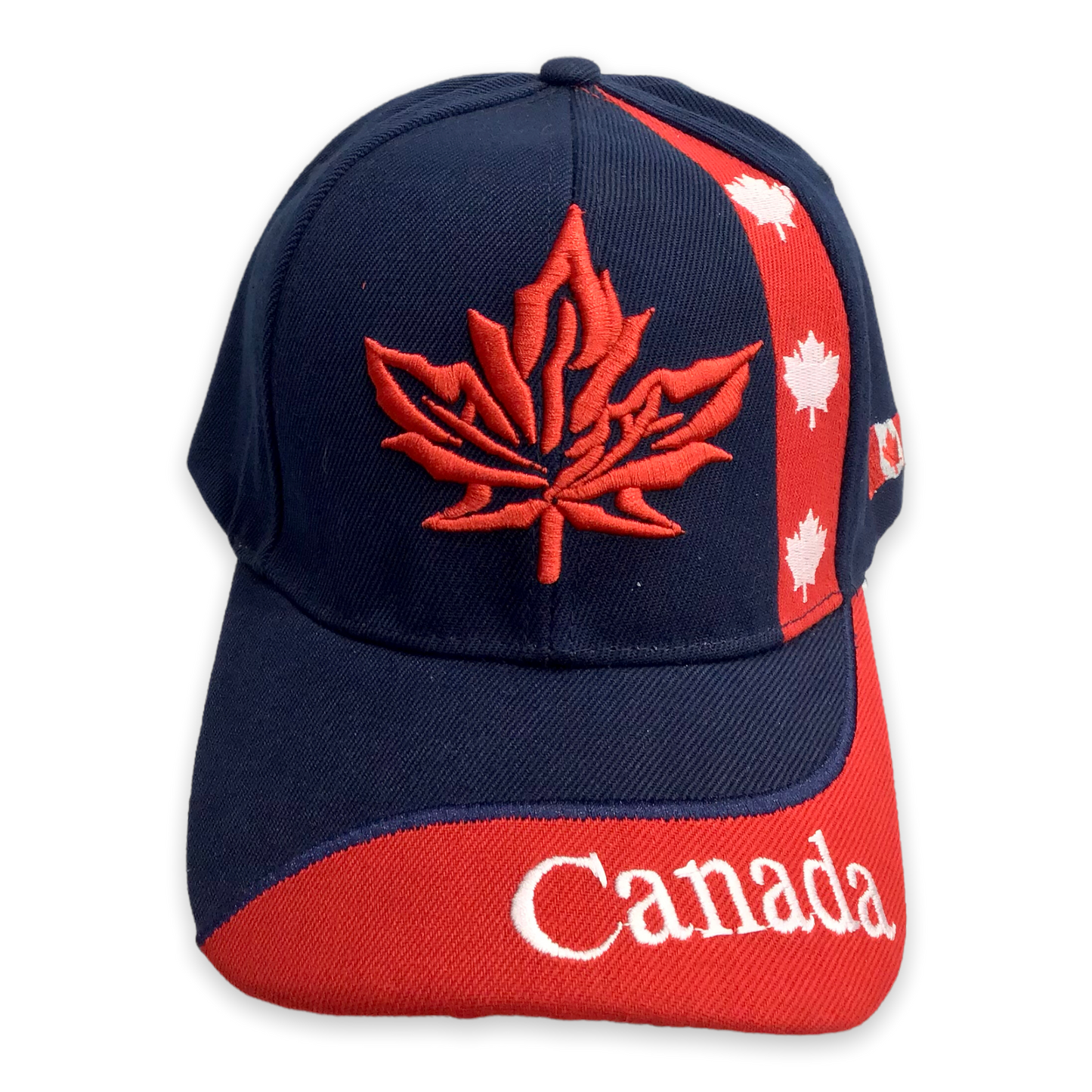 Canada Baseball Cap Black with Red Maple Leaf Embroidered Adjustable Hat Souvenir Gift