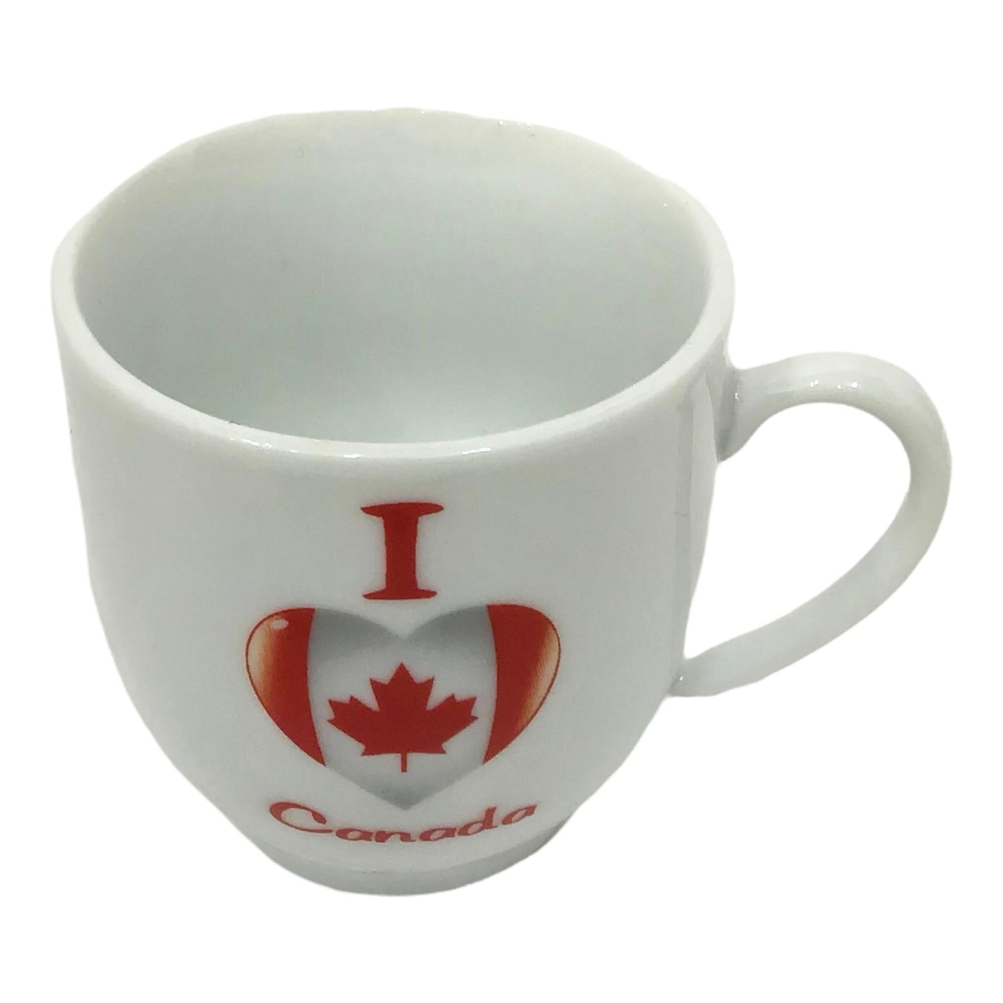 4 Espresso Cups I Love Canada | Espresso Ceramic Cups | Espresso Coffee Cups I Love Canada Maple Leaf Gift for Canada Day Canada Coffee Mugs