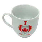4 Espresso Cups I Love Canada | Espresso Ceramic Cups | Espresso Coffee Cups I Love Canada Maple Leaf Gift for Canada Day Canada Coffee Mugs