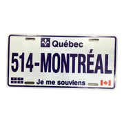 514-Montréal Customized Quebec Car Plate Size Novelty Souvenir Gift Plate