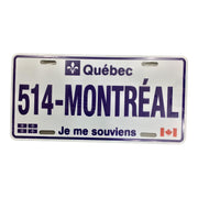 514-Montréal Customized Quebec Car Plate Size