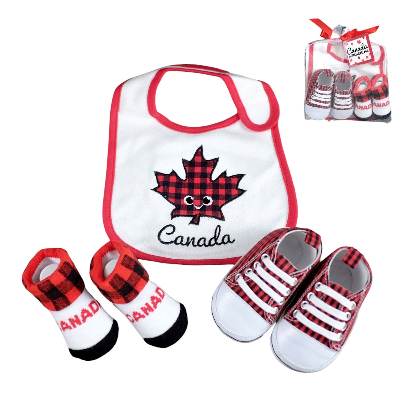 BABY GIFT PACK- CANADA BIBS SOCKS SHOES