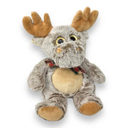 Big Eye Moose Stuffed Animal 10 Inches Plush W/ Canada Ribbon Around Neck Souvenir Toy