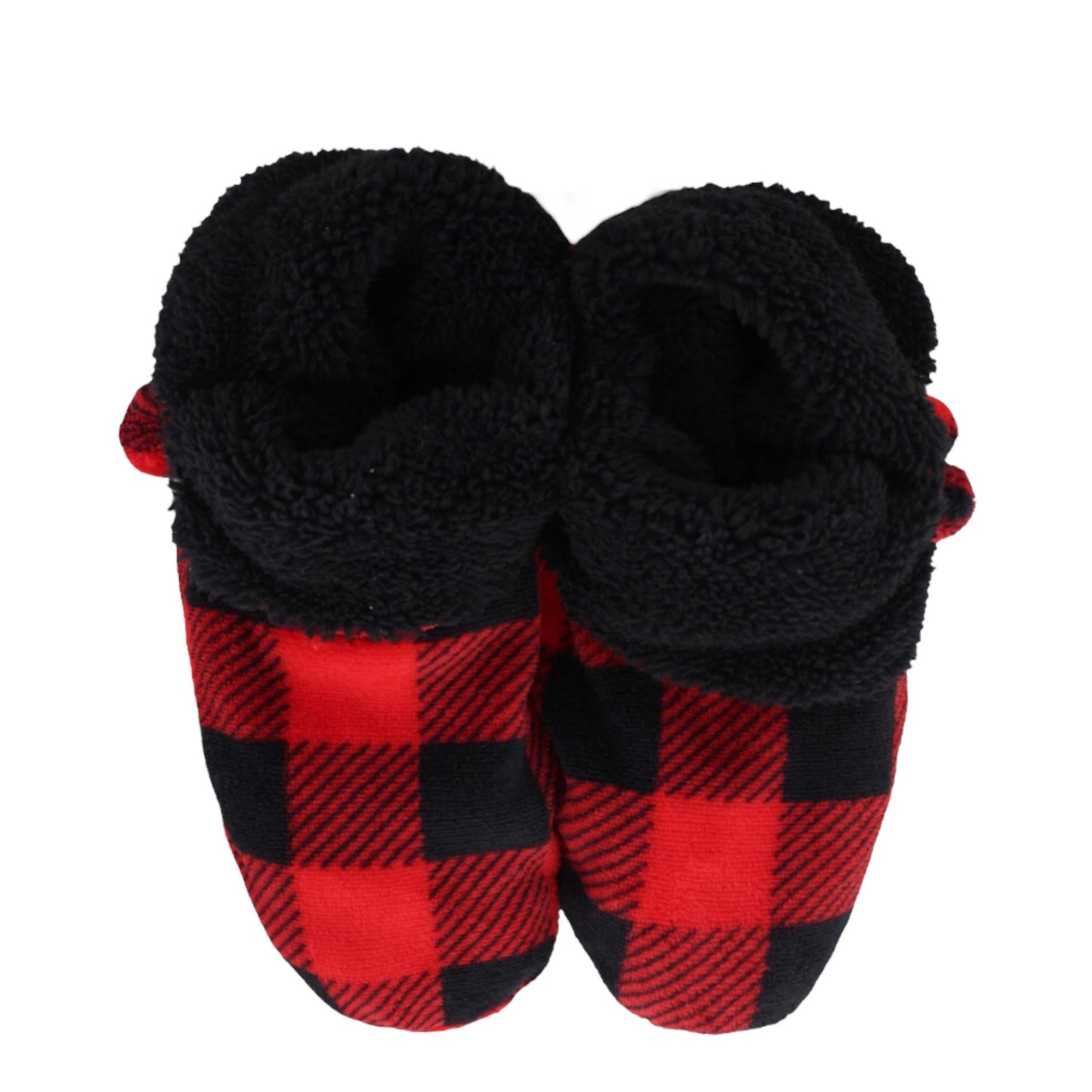 Buffalo Plaid Ladies Sherpa Line Fleece Bootie