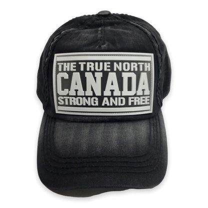 Black Baseball Cap The True North Canada Strong And Free Casual Adjustable Hat