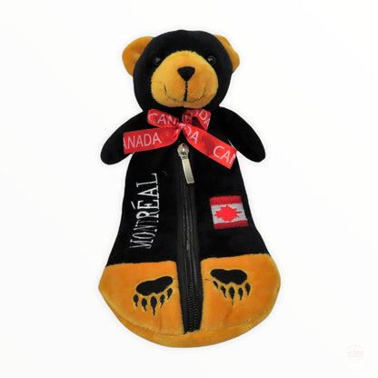 Black Bear Pen Pencil Case Plush Montreal Canada Gift