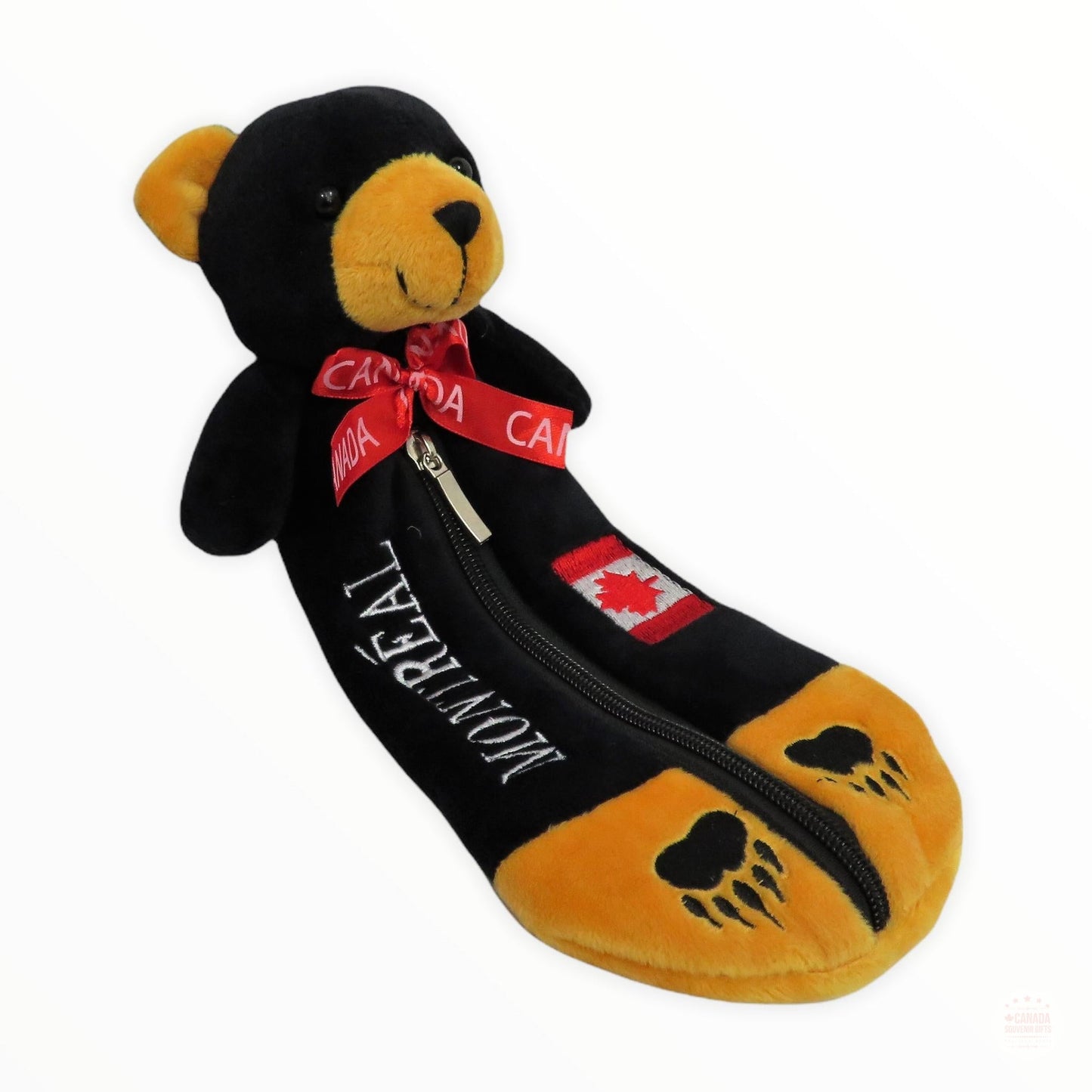 Black Bear Pen Pencil Case Plush Montreal Canada Gift