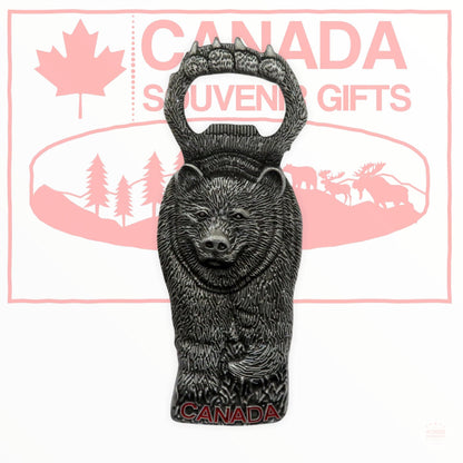 Bottle Opener - Bear 3D Solid Metal Bottle Opener - Canadian Souvenir