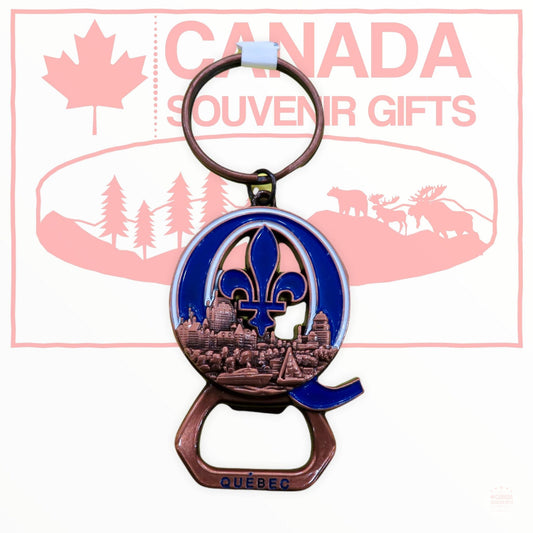 Bottle Opener - Quebec Skyline Vintage Keychain Bottle Opener Souvenir