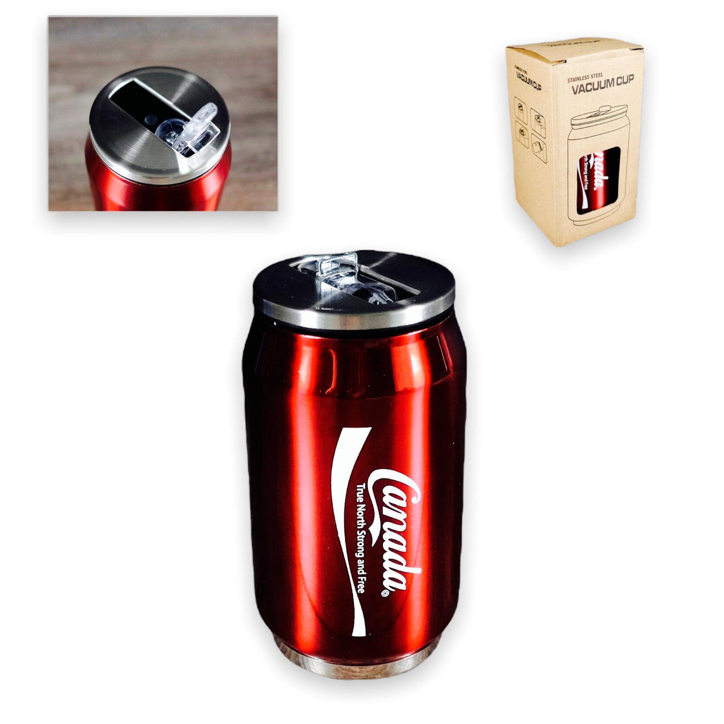 Canada Soda Pop Can 350ml - Bouteille thermique pour acier inoxydable isolé chaud et froid