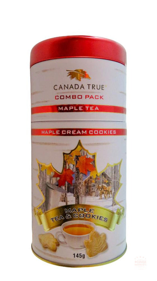 Canada True Combo Pack - Maple Black Tea 10 Teabags And 8 Maple Cream Cookies