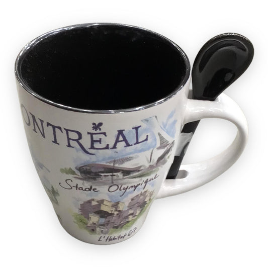 Coffee Mug Montreal Scenic W/ Spoon - Tea Cup W/ Matching Box