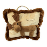 Canada Big Eye Moose Stuffed Animal Plush Pillow for Kids 14.5 X 13 Inches | Wild Moose Stuffed Animal Plush Toy | Plush Travel Pillow-Canada Moose
