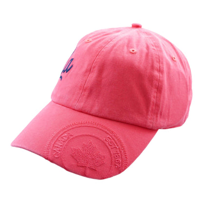 Canada Cap CORAL W/Fancy Script On Side