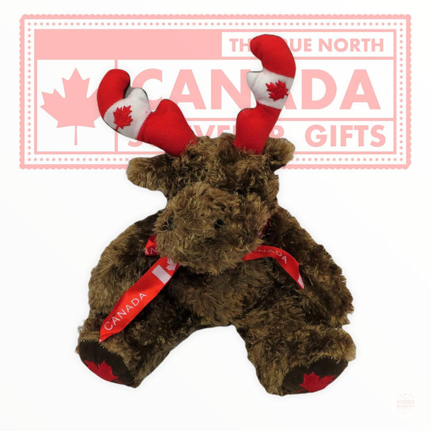 Canada Country Flag Plush Moose Toy 