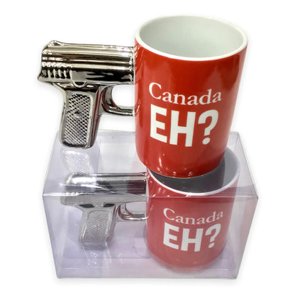 Canada Hein ? Tasse à pistolet | Tasse pistolet tasse crâne tasse à café en céramique 3D tasse à thé, cadeau pour la famille et les amis 