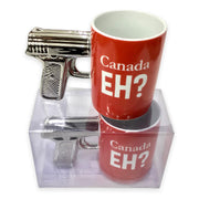 Canada Eh? Gun Mug | Pistol Mug Skull Cup 3D Ceramic Coffee Mug Tea Cup, Gift for Family and Friends