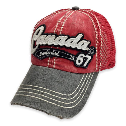 Canada Established 1867 Adult Baseball Cap Free Adjustable Mesh Hat