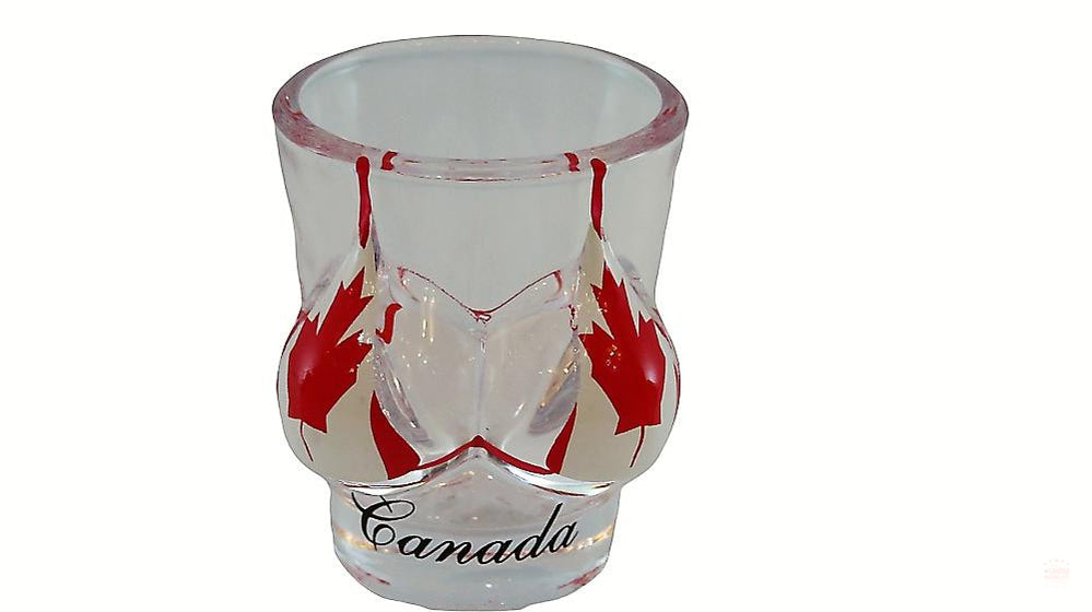 Canada Flag Bikini Shot Glass - Whiskey Shooter Glass for Home, Office, Camping, Travelling Souvenir Gift - Best Quality