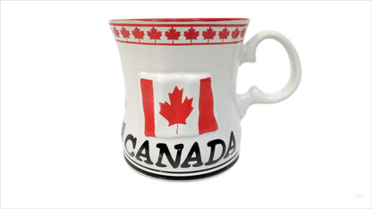 Canada Flag & I Love Canadian Ceramic Coffee Mug | Canadian Souvenir Mug | Cider, Hot Chocolate Tea Coffee Cup for Home Office, Camping Traveling