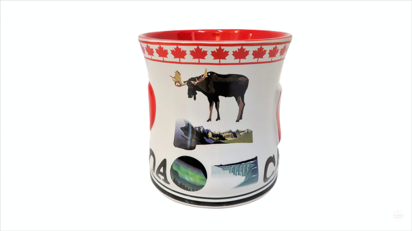 Canada Flag & I Love Canadian Ceramic Coffee Mug | Canadian Souvenir Mug | Cider, Hot Chocolate Tea Coffee Cup for Home Office, Camping Traveling