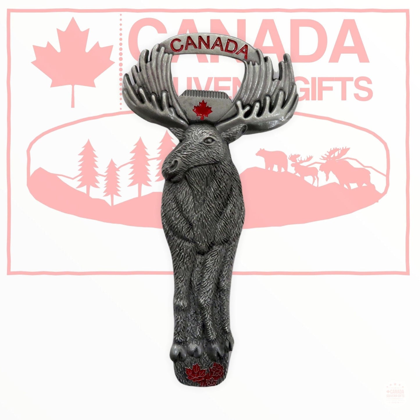 Canada Moose 3D Metal Bottle Opener