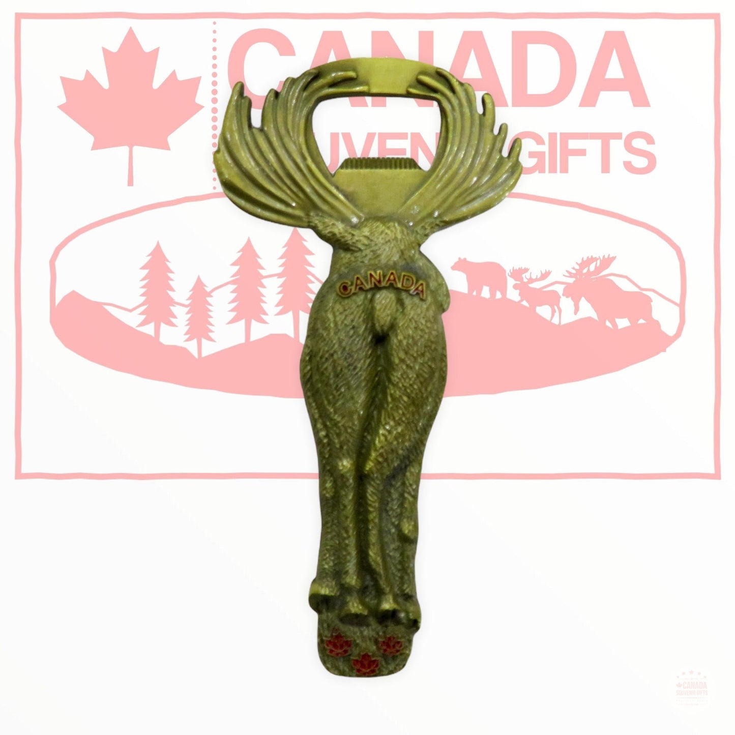 Canada Moose 3D Metal Bottle Opener