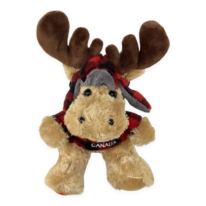 Animal en peluche Canada Moose 10 » avec haut et chapeau à carreaux Buffalo