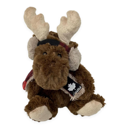 Canada Moose Stuffed Animal Toy | Duffy Ear Muff Moose 9” with Canada Buffalo Plaid Scarf |