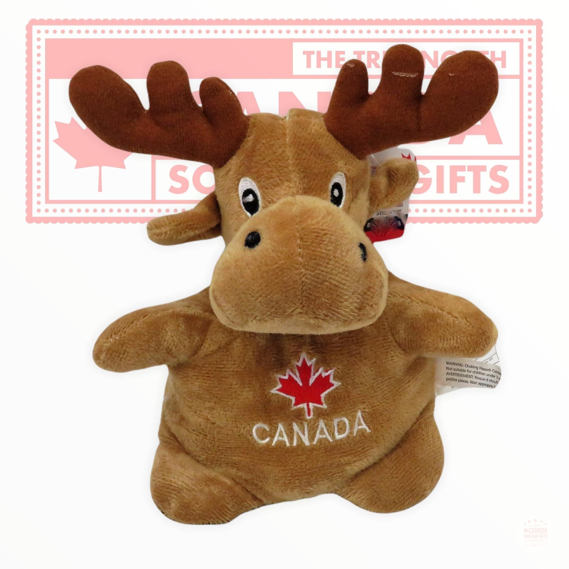 Canada Moose and Bear Stuffed Animal - 2 in 1 Plush Toy with Canadian Flag