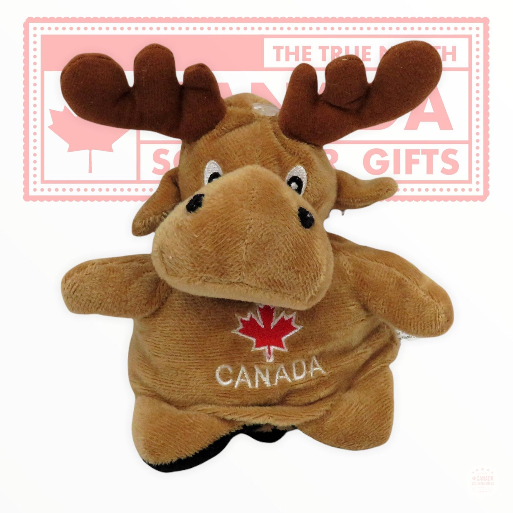 Canada Moose and Bear Stuffed Animal - 2 in 1 Plush Toy with Canadian Flag