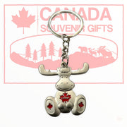 Canada Moose on the Run Keychain | Canada Moose Sitting Key Fob