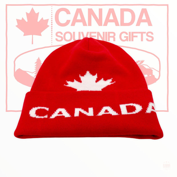 Canada Premium Quality Unisex Adult Winter Toque Hat - Red Beanie