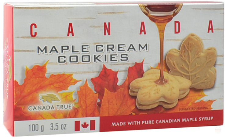 Canada Pure Maple Cream Cookies 1 Pack of 100g by Canada True Canadian Maple Cream Cookies