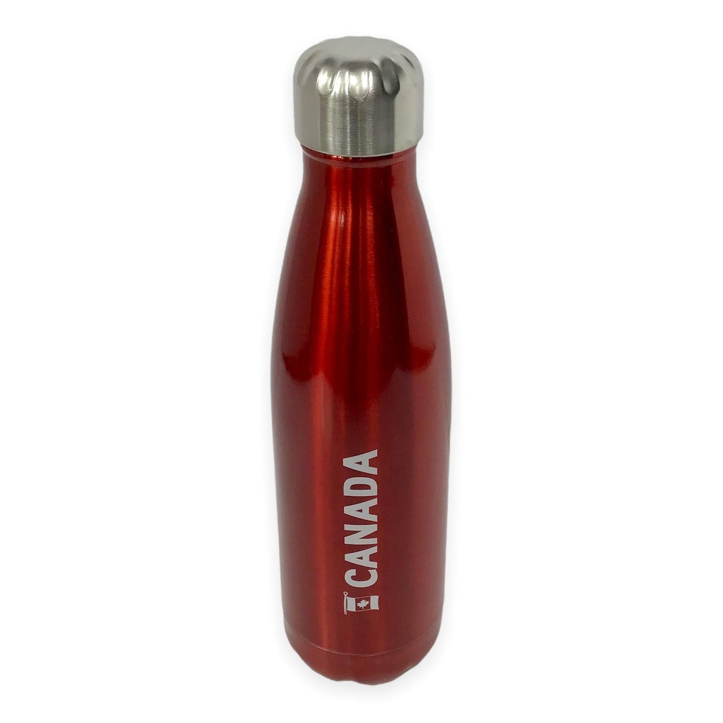 Canada Red Stainless Metal Water Bottle