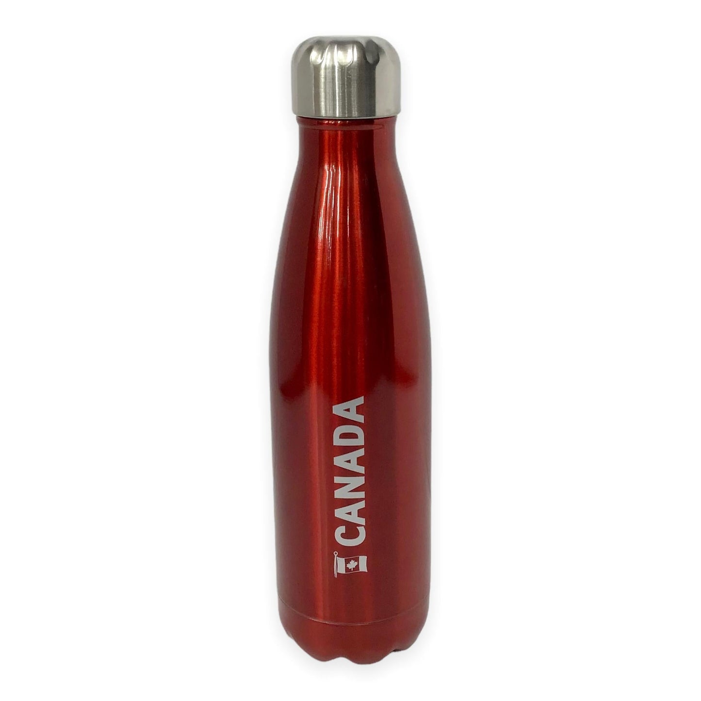 Canada Red Stainless Metal Water Bottle